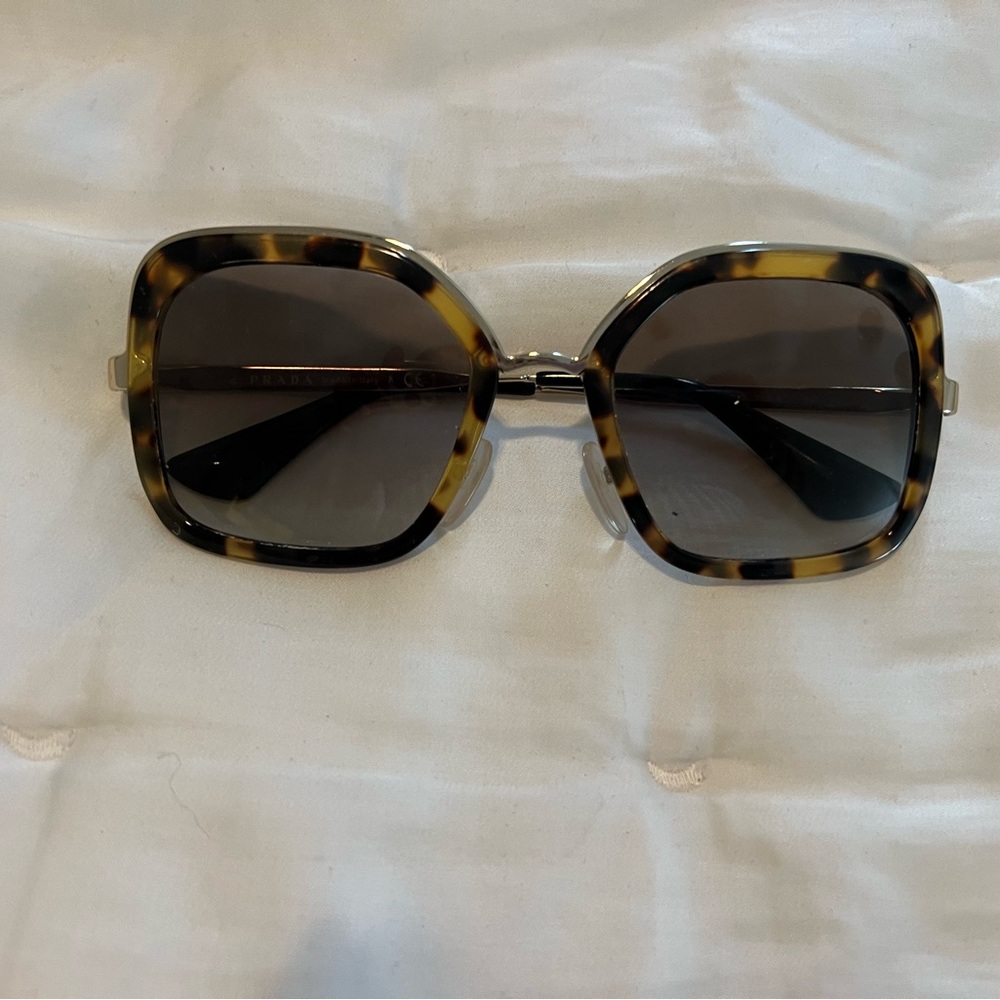 Tortoise Shell Prada Square Sunglasses - image 3